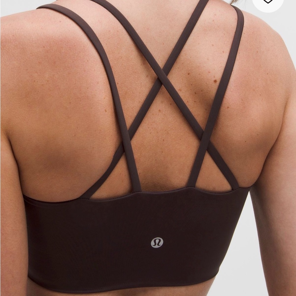 Espresso lululemon Like a cloud longline bra size 6 - Picture 3 of 6